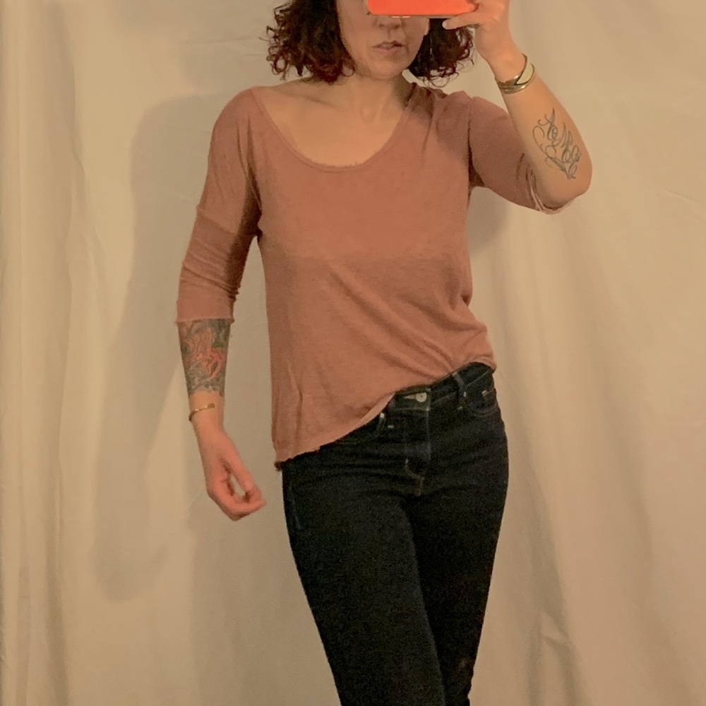 PINS AND NEEDLES Embroidered Knot Top